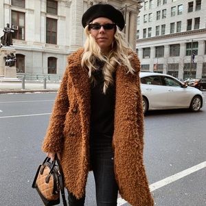 Forever 21 shearling teddy jacket size S